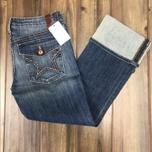 People's Liberation Blue Cropped Jeans